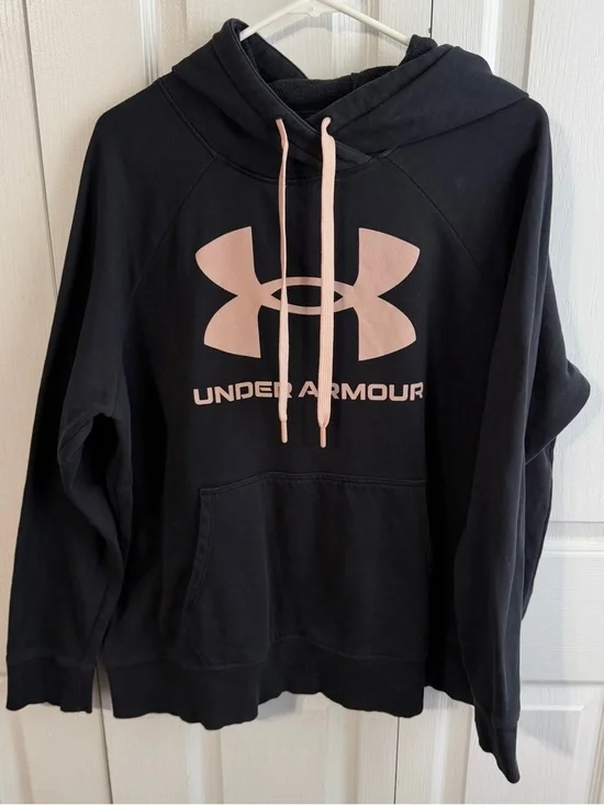 Under Armour loose black logo hoodie size XL - Picture 1 of 7